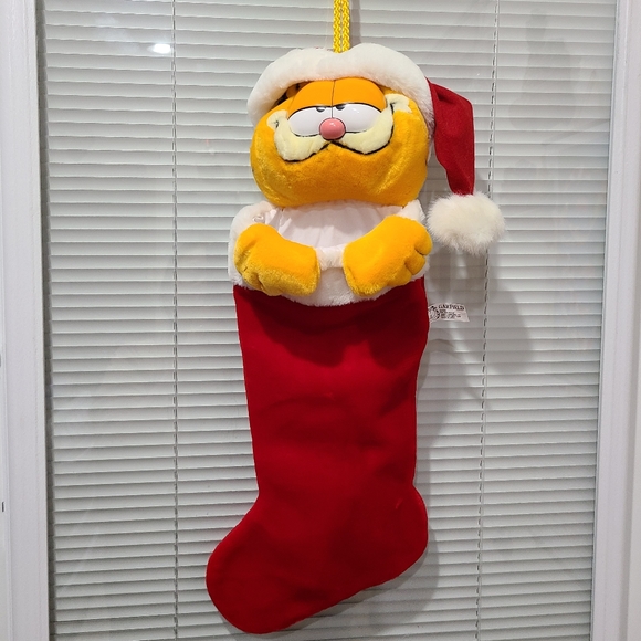 Vintage Garfield Paws Plush Christmas stocking 70s - Picture 1 of 5